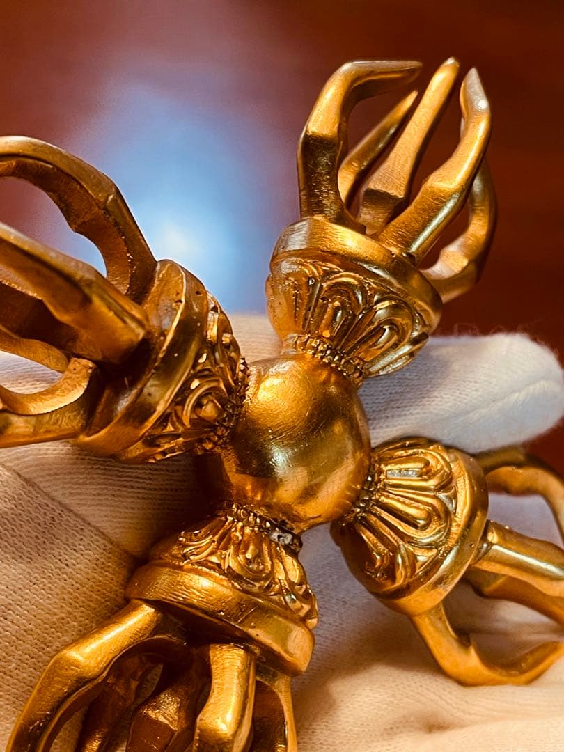 即日発送 新品チベット密教 カツマ 羯磨 十字 金剛杵 ダブルドルジェ 211g