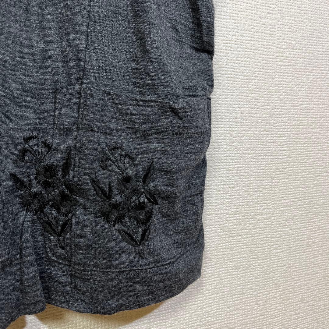 tricot COMME des GARCONS レーヨン 花柄刺繍半袖シャツ