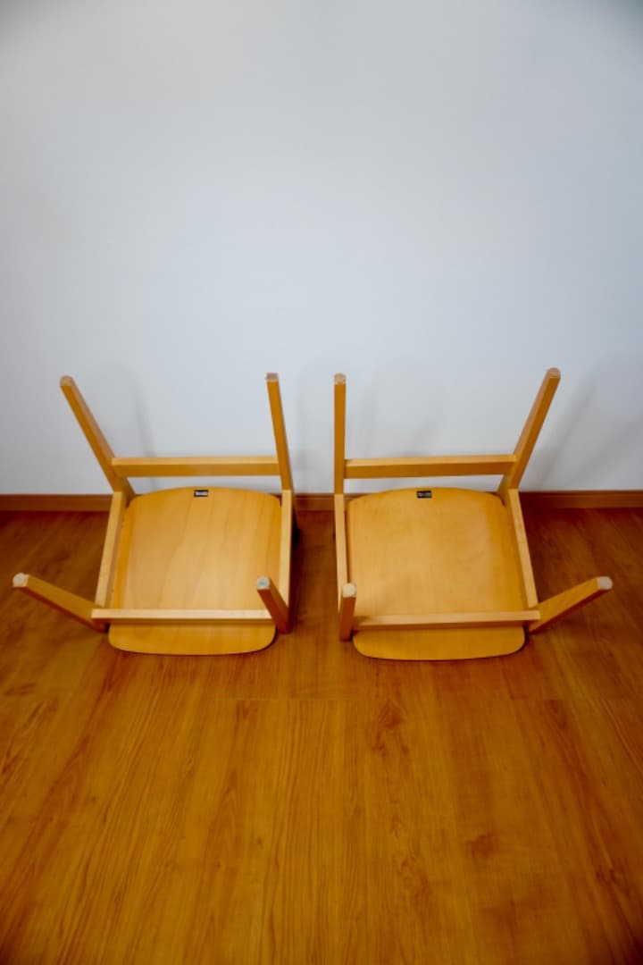 天童木工 水之江忠臣 3点セット ダイニングテーブル + チェア 2脚