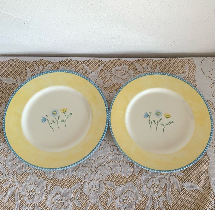  STAFFORD プレート 2枚 イギリス製 陶磁器 ボタニカル花柄