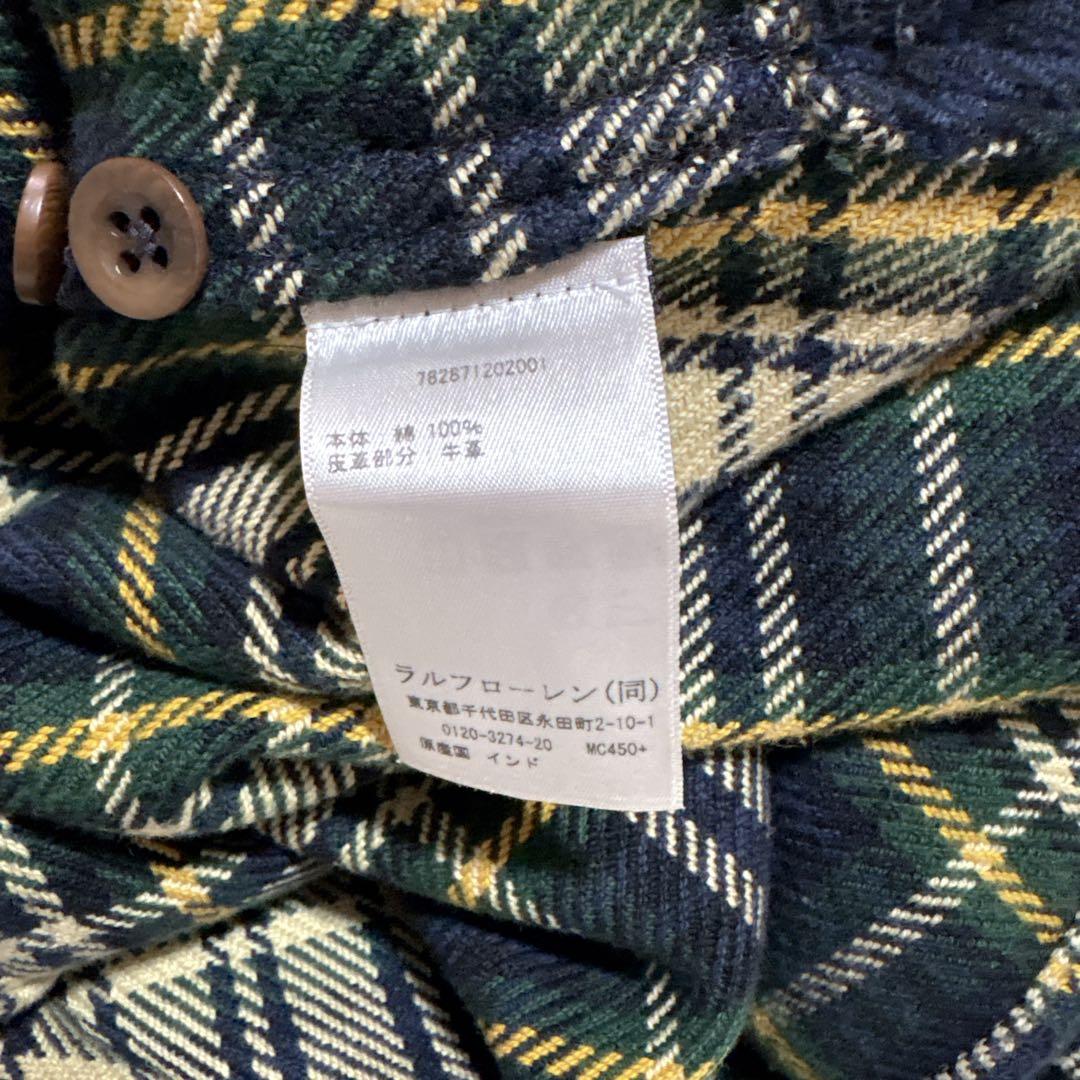 ダブルアールエル　シャツ　メンズ　L チェック 大きいサイズ　美品　ネルシャツ