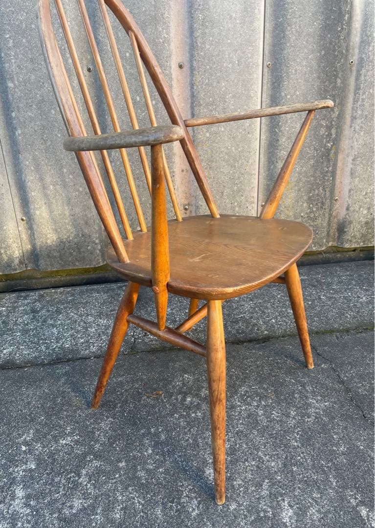 ビンテージ/英国製/ERCOL/アーコール/クェーカーチェア/アームチェア/椅子