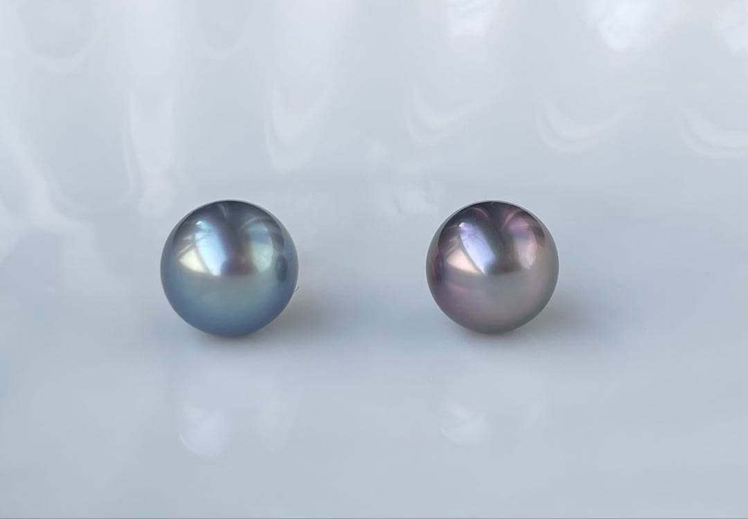 黒蝶真珠 大玉 ピアス K18 絶品照り 南洋パール トップグレード オーロラ