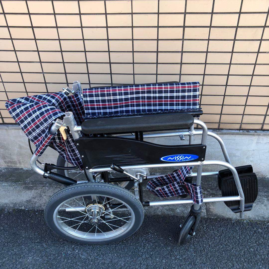 と30● NEO-2 NISSIN 介助式 車椅子 ノーパンクタイヤ