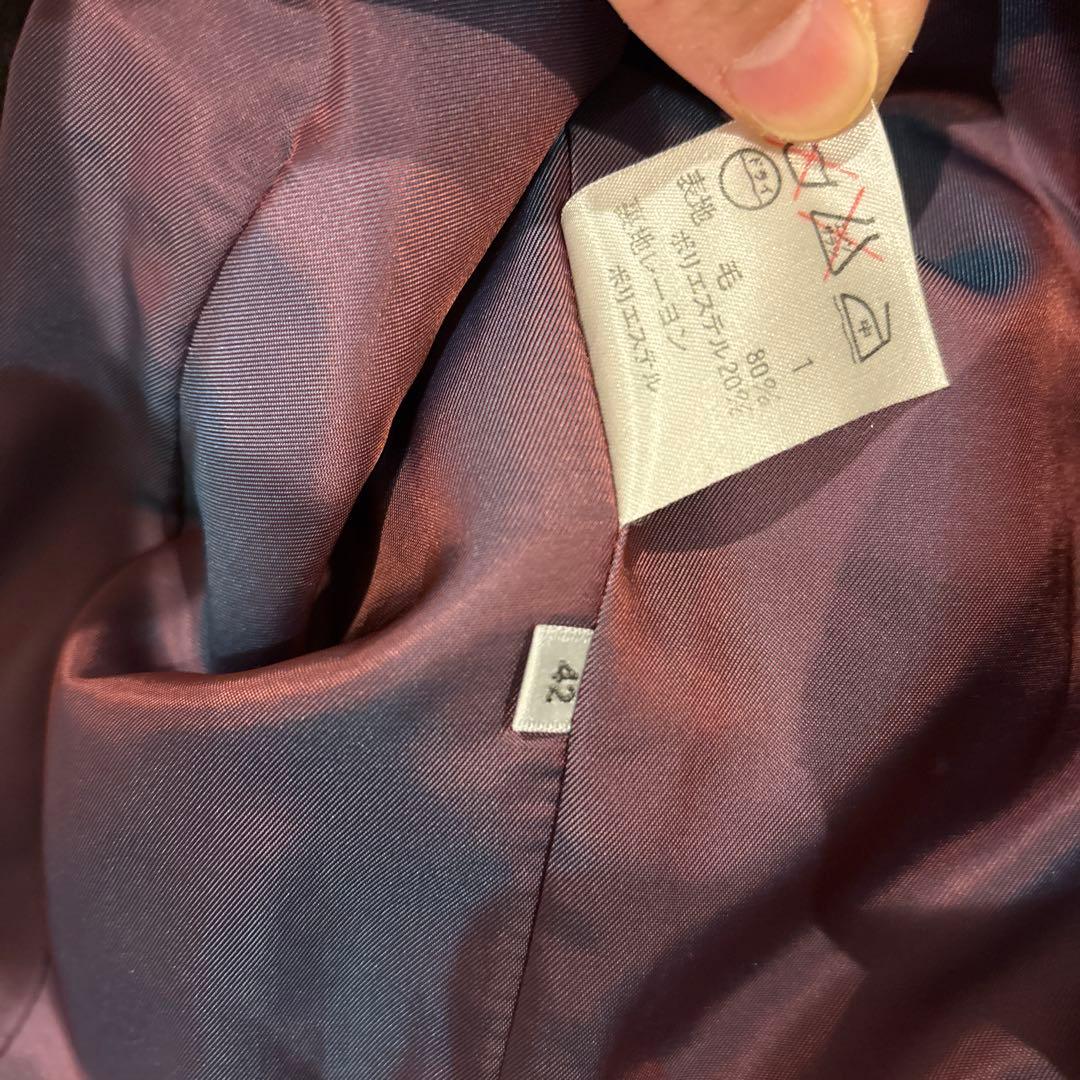 ポールスミス　ブラウンブルーストライプパンツスーツ上下　セットアップ