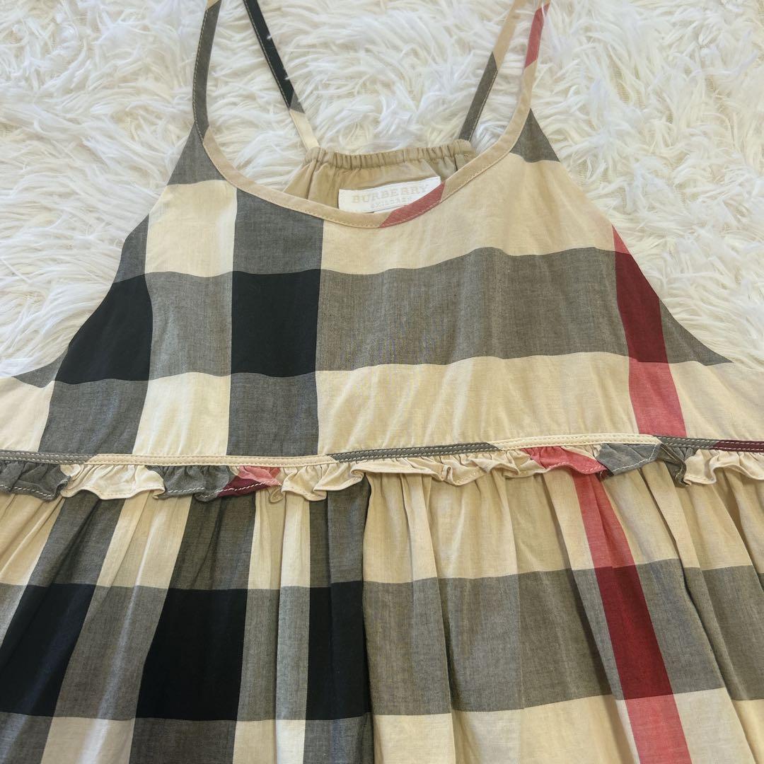 バーバリーチルドレン メガチェック キャミワンピース フリル 14Y 164㎝