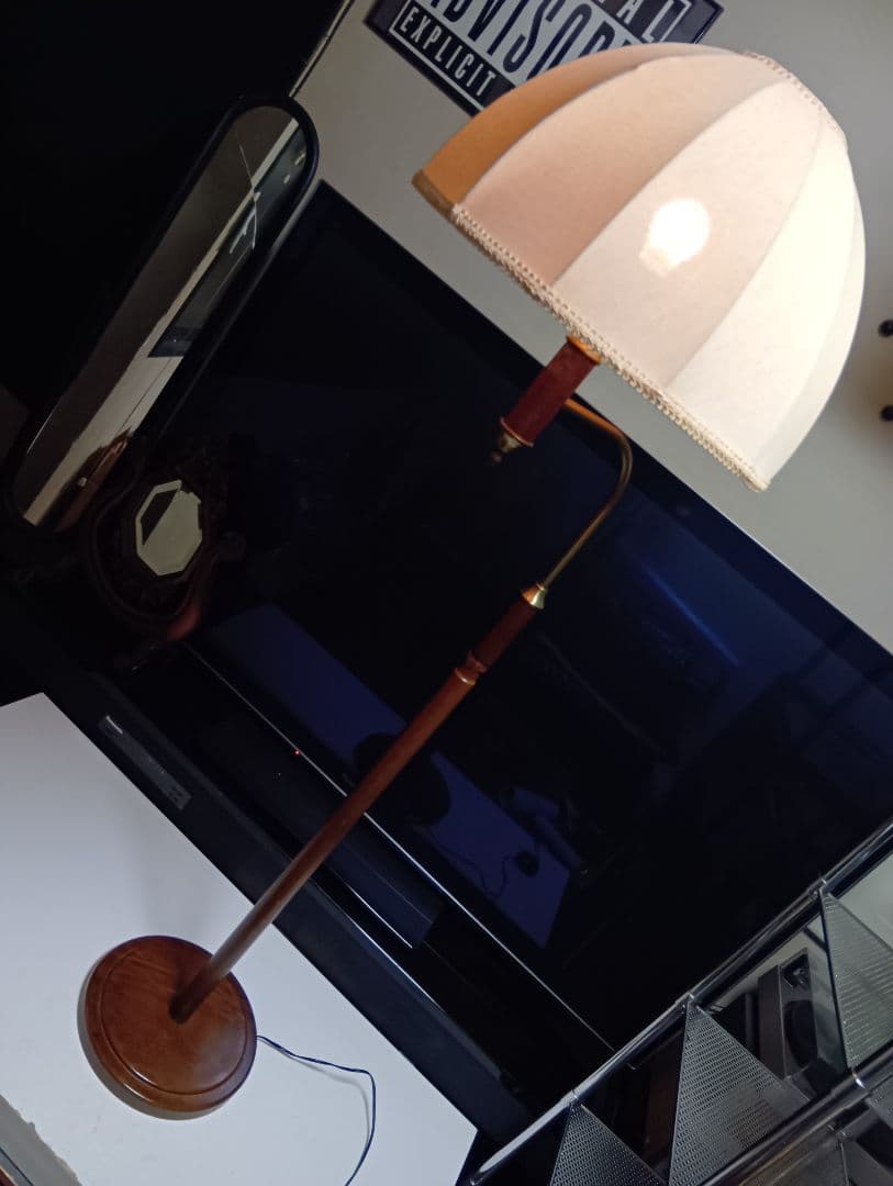 希少　ナショナル　ビンテージ　クラシック　デザイン　ウッド　フロアスタンド