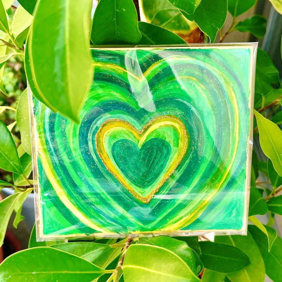 【グリーンの癒し】愛の傷をやさしく癒すカラーヒーリングアート✨愛・自己肯定感UP