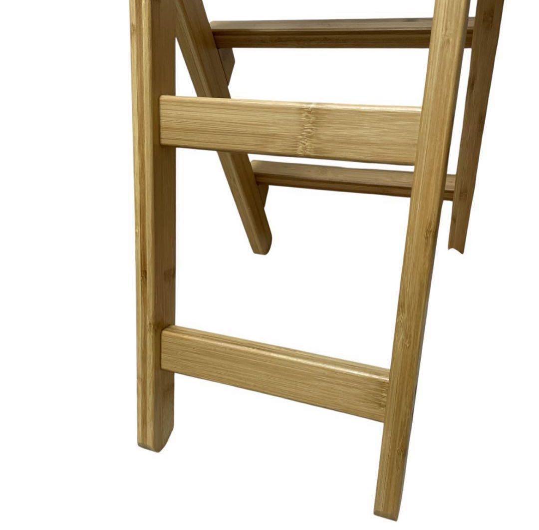 バンブー製折りたたみダイニングチェア ハイチェア 竹製 ハイスツール