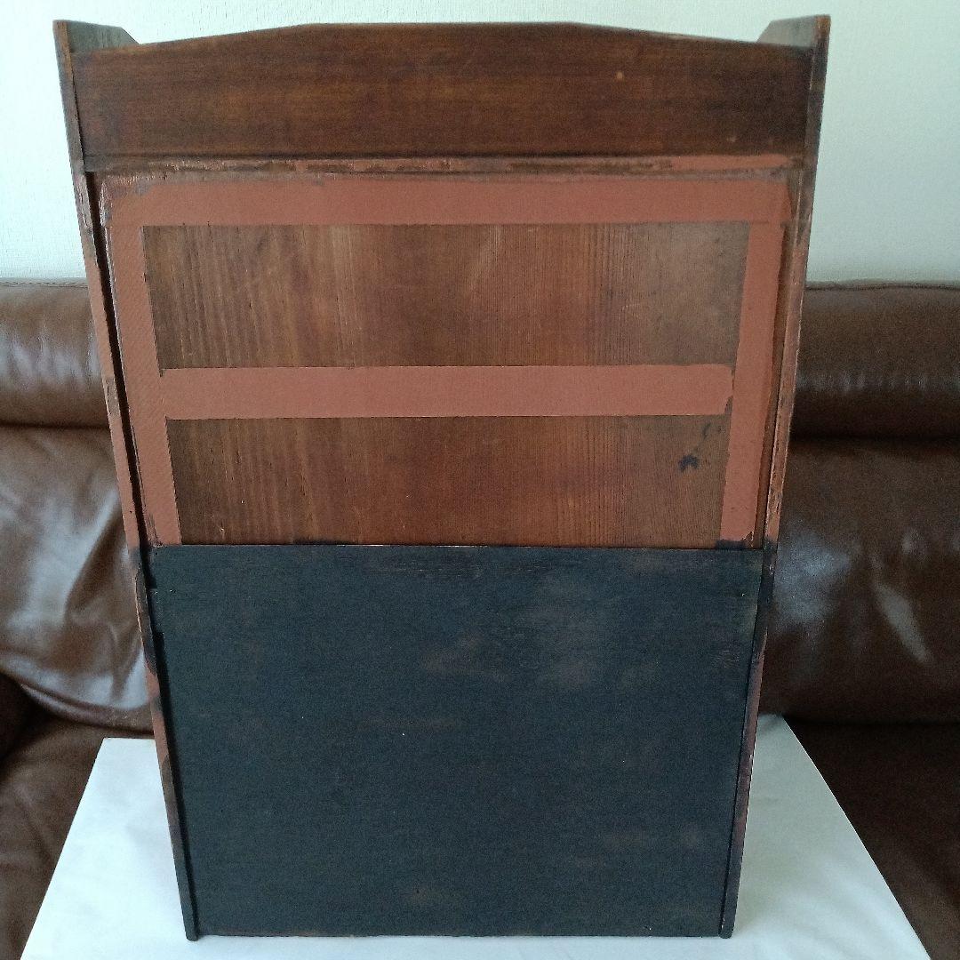 昭和レトロ　約１００年前(昭和4年)の家具　梅にウグイス彫刻