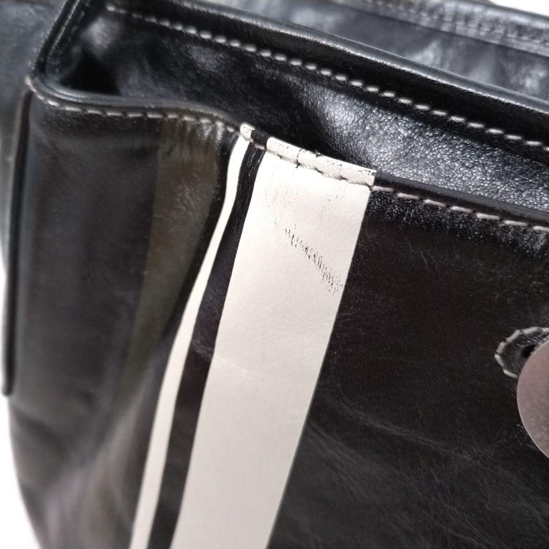 美品　aniary アニアリ トートバッグ　レザー　ライン　PC可 A4サイズ