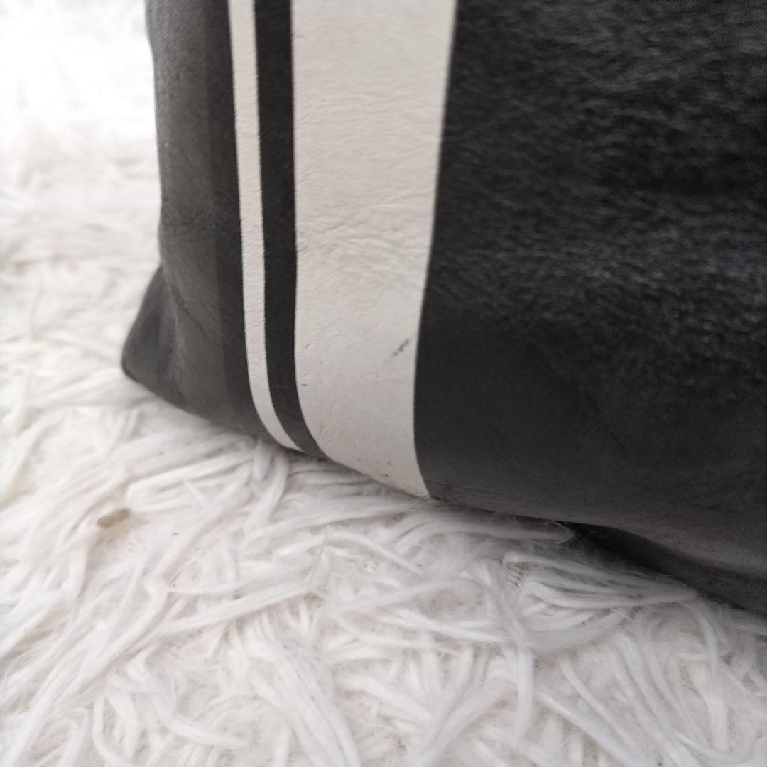 美品　aniary アニアリ トートバッグ　レザー　ライン　PC可 A4サイズ