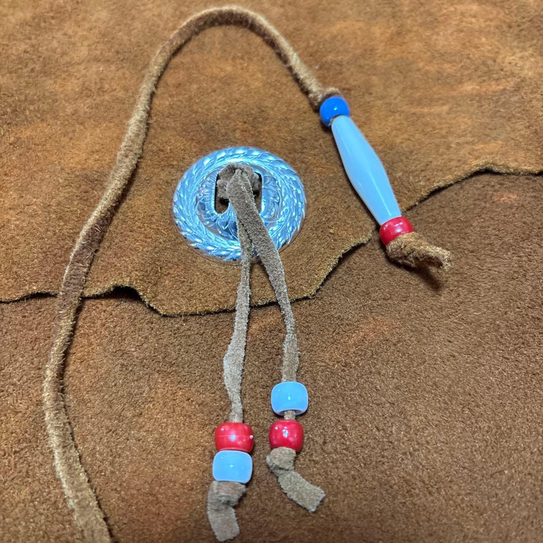 オール本革　ディアスキン　ネイティブアメリカンショルダーバッグ（ゴローズ好きに！