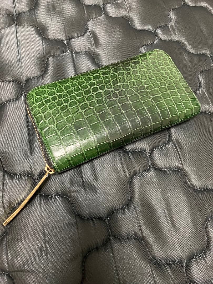 定価25万以上　オーダー待ち　池田工芸 ティラノ クロコダイル ラウンド　長財布