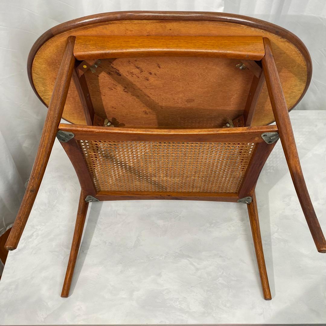 【希少】オールドマルニ センターテーブル 天板：ブビンガ材 脚：カリン材