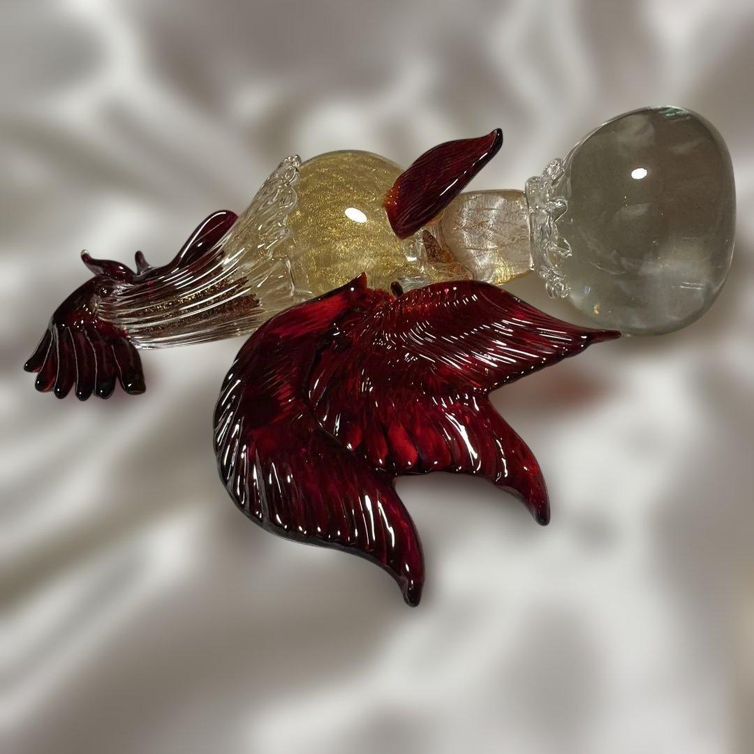 ハ*ピ様 ベネチアンガラス ムラーノガラス 酉年 金彩 オブジェ イタリア