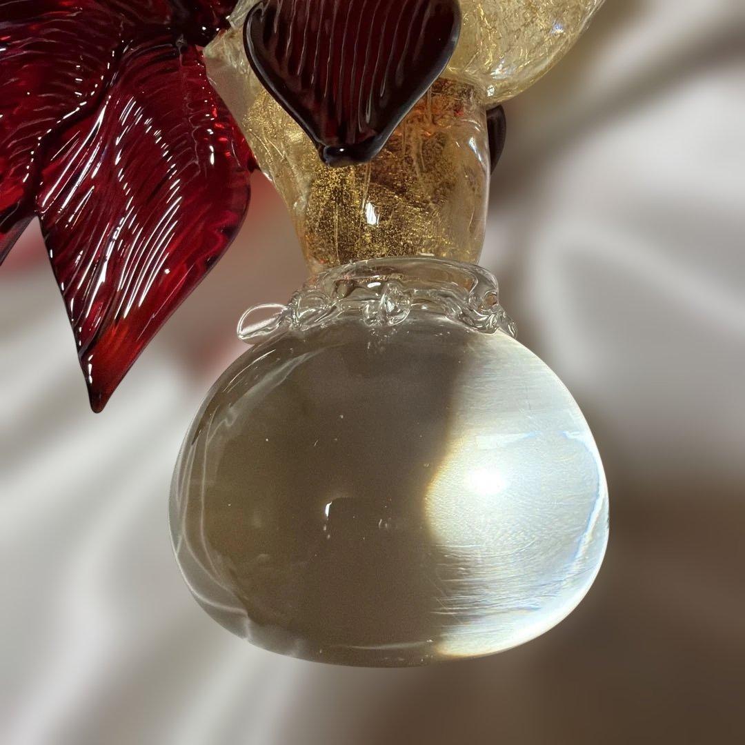 ハ*ピ様 ベネチアンガラス ムラーノガラス 酉年 金彩 オブジェ イタリア