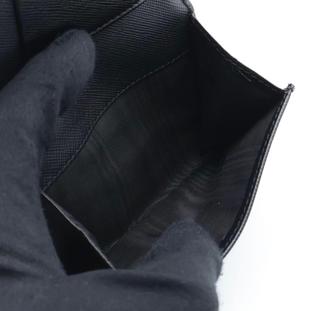 【超極美品】PRADA カードケース　サフィアーノレザー　三角ロゴ　黒