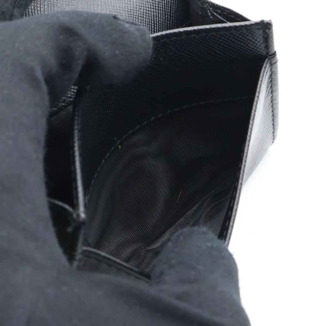 【超極美品】PRADA カードケース　サフィアーノレザー　三角ロゴ　黒