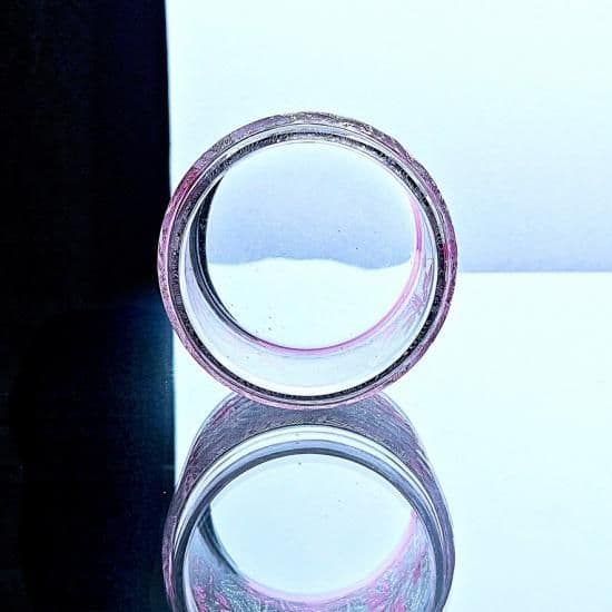 花のオールドバカラ エグランチエの小物入れ【1916年カタログ】ピンク