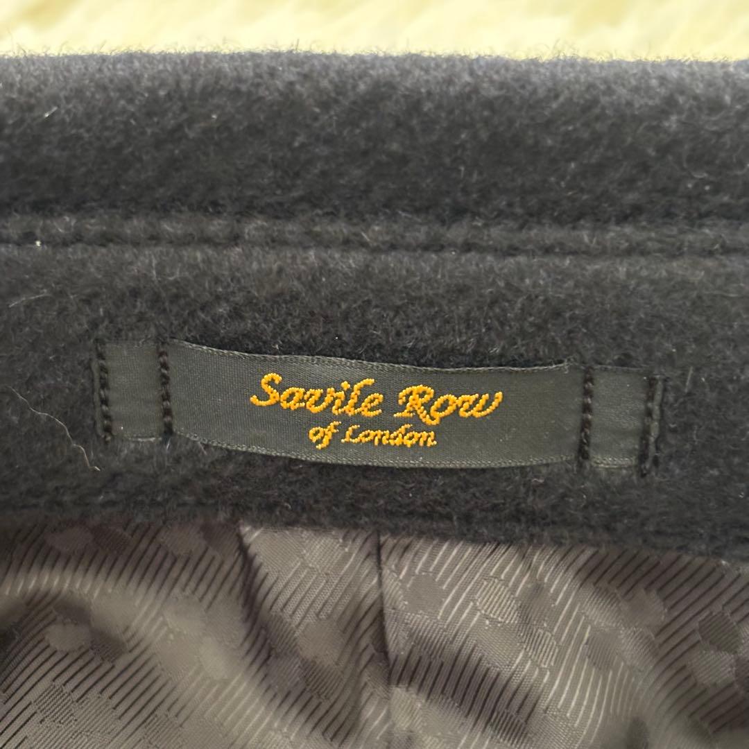 Savile Row サヴィルロウ カシミヤ100 ステンカラーコート LL 黒
