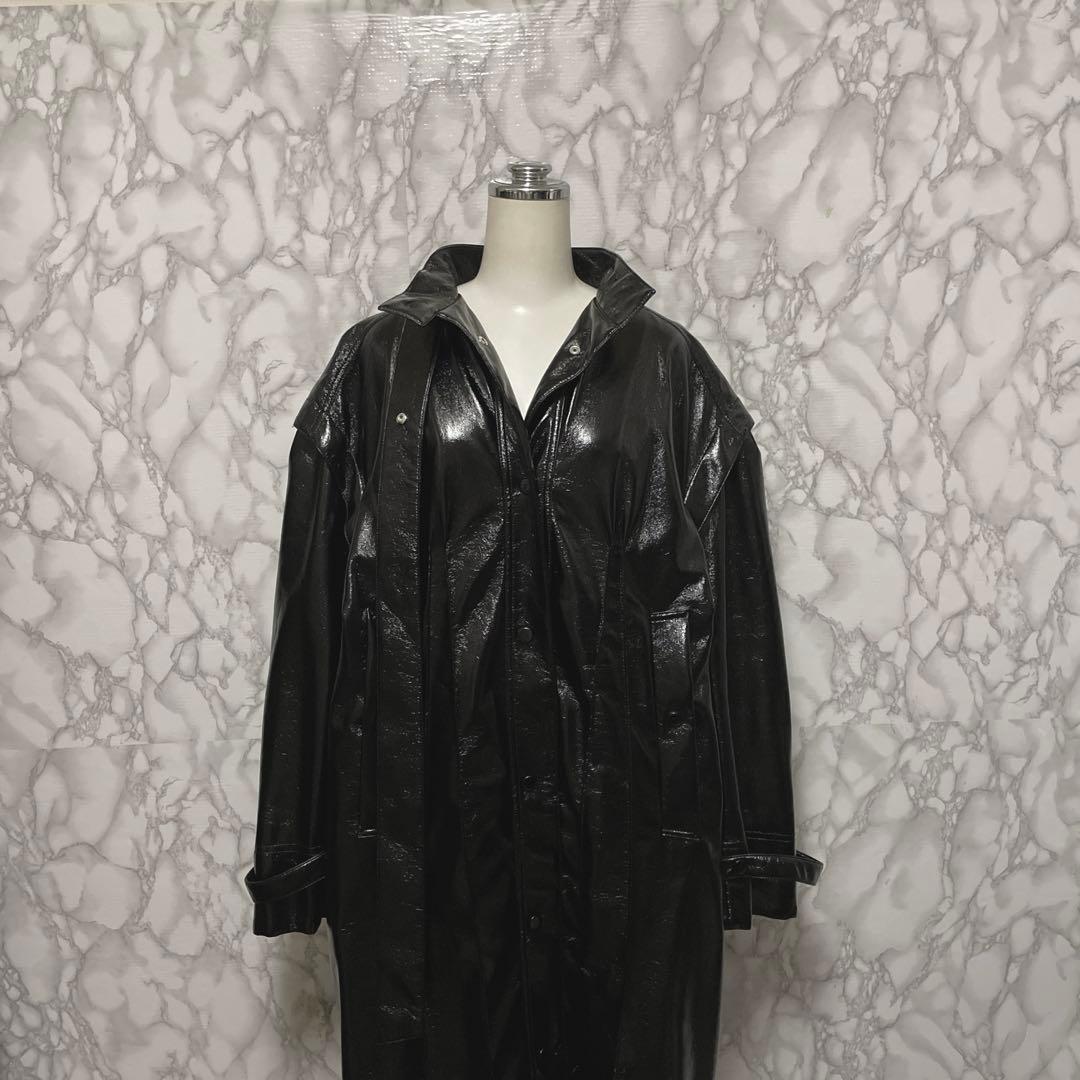 IRENE アイレネ フェイクレザーコート