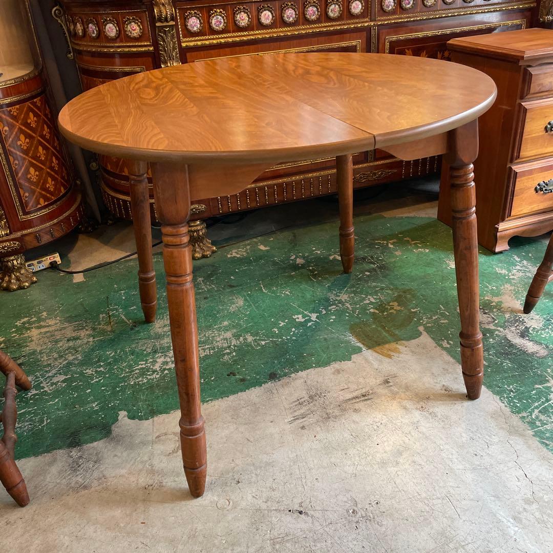 アンティーク・2人用ダイニングテーブルセット・ユーゴスラビア製