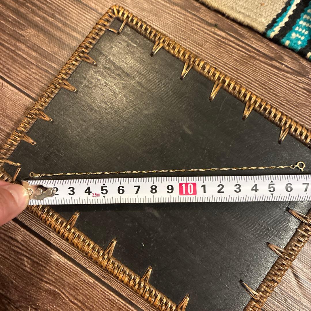 k18 18金 ブレスレット　イエローゴールド　スクリューチェーン1.3mm