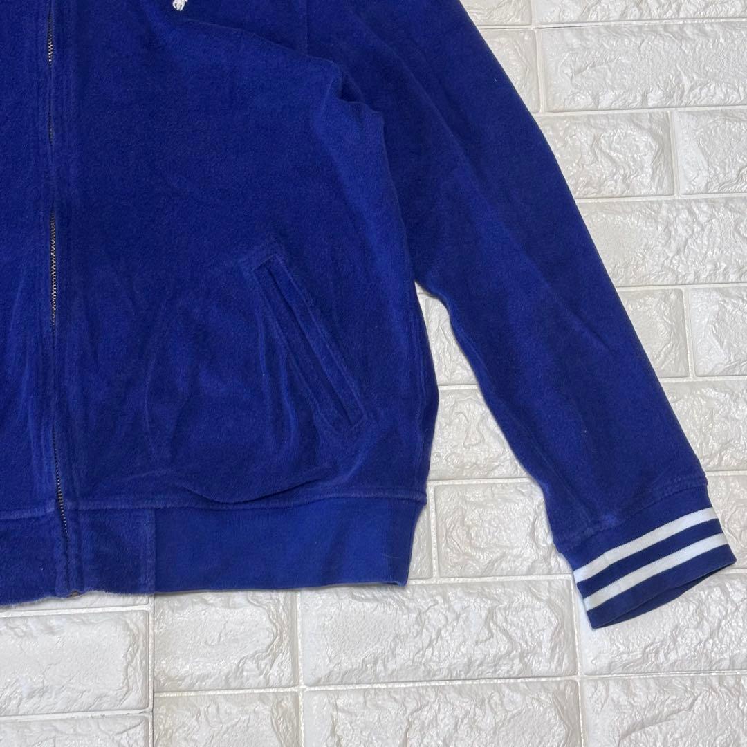 だい様　ラルフローレン ★ パイル素材 ベースボールジャケット ブルー XL