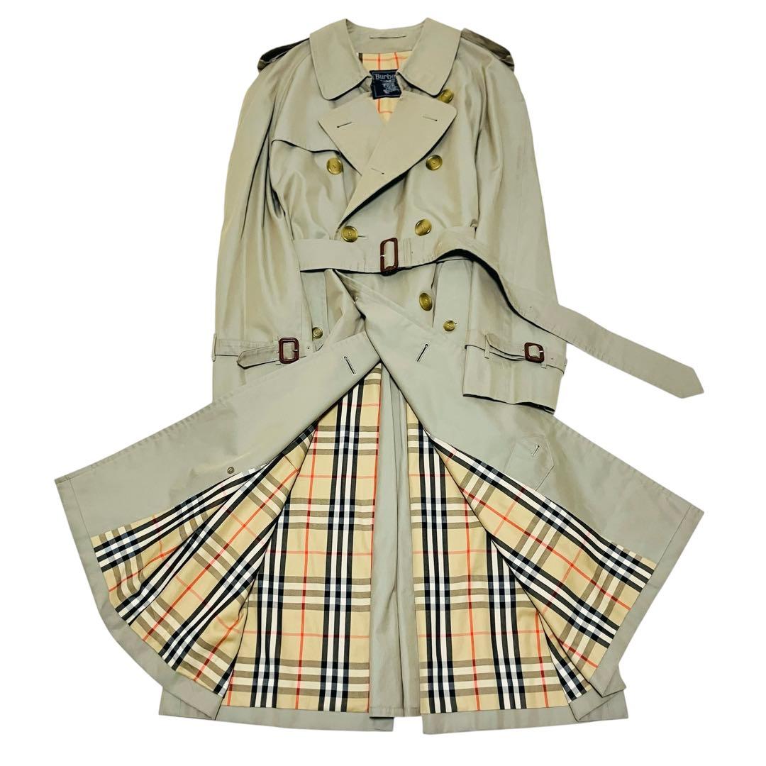 大きいサイズ XL バーバリー ノバチェックトレンチコート ベルト付 ベージュ