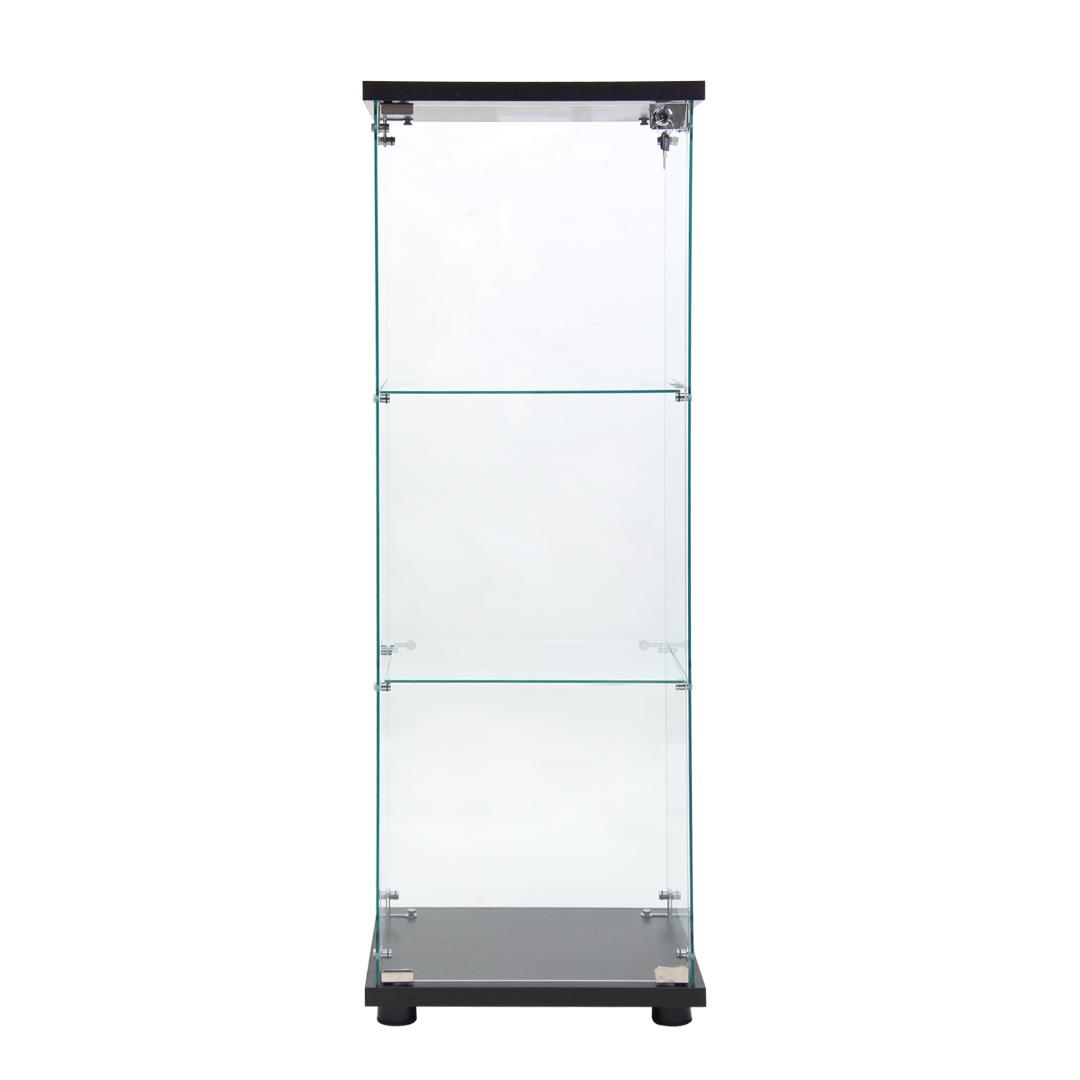 【新品】コレクションケース ガラス フィギュアケース 3段 棚 ブラック