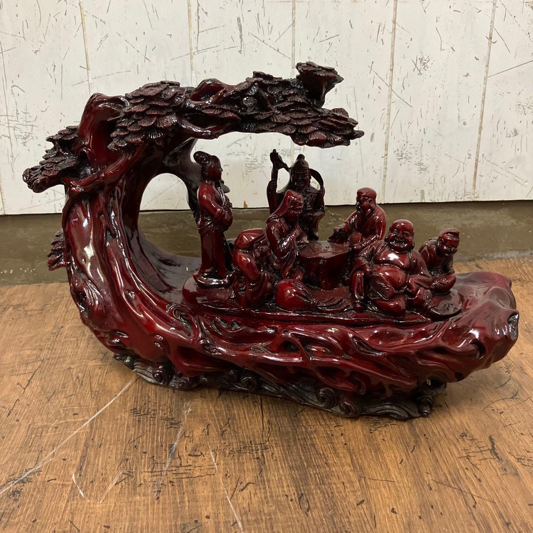 E-4 昭和レトロ 七福神 宝船 縁起物 笑門来福 招福 開運 恵比寿 大黒天