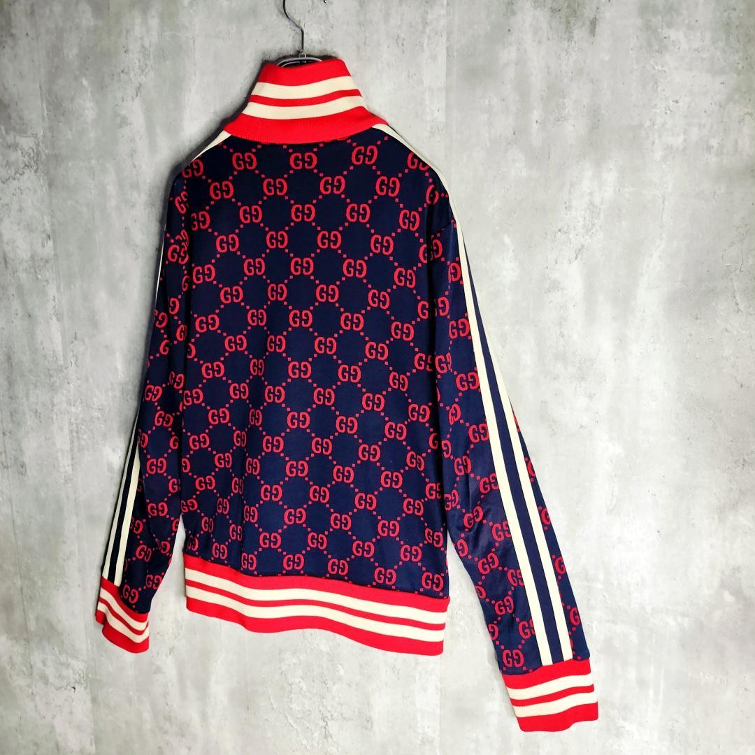 【美品】グッチ GGジャガード モノグラム トラックジャケット ジャージ L