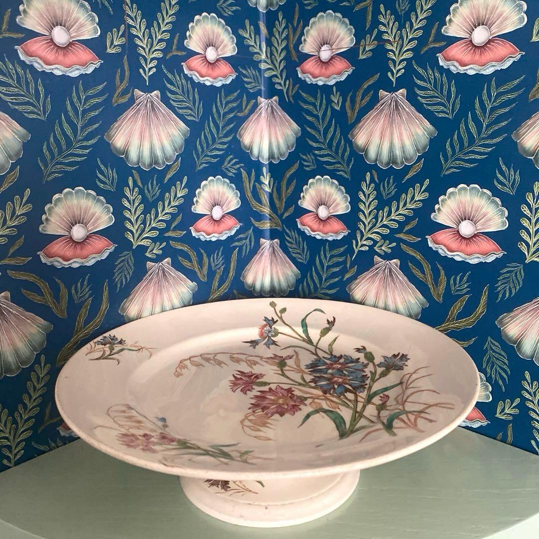 リュネヴィル　lunéville BLEUET矢車菊コンポティエ　ケーキスタンド