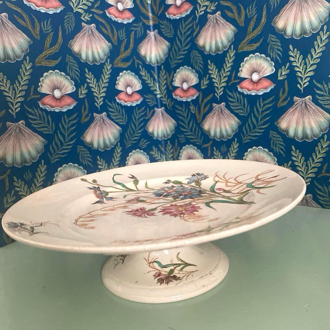 リュネヴィル　lunéville BLEUET矢車菊コンポティエ　ケーキスタンド