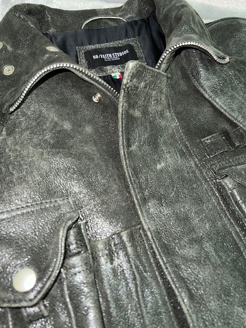 世界10着　no faith studios レザージャケット