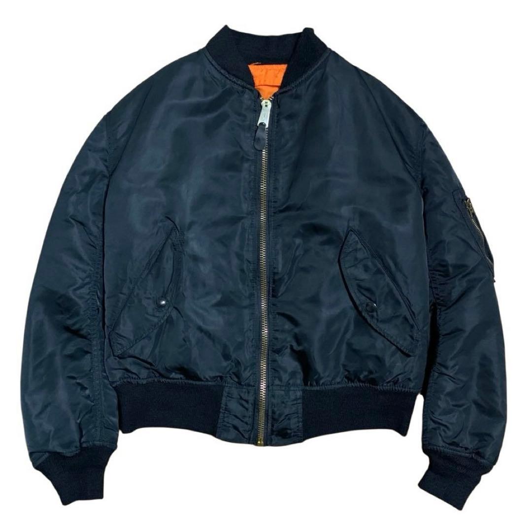 90s ALPHA INDUSTRIES MA-1 フライトジャケット ブラック