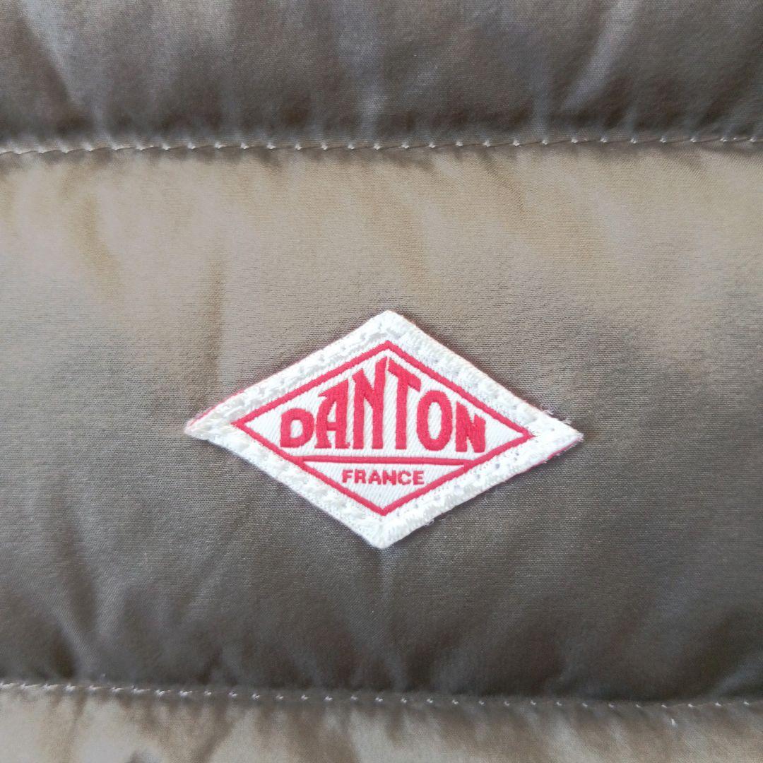 【未使用】DANTON クルーネック インナーダウンベスト オリーブ M