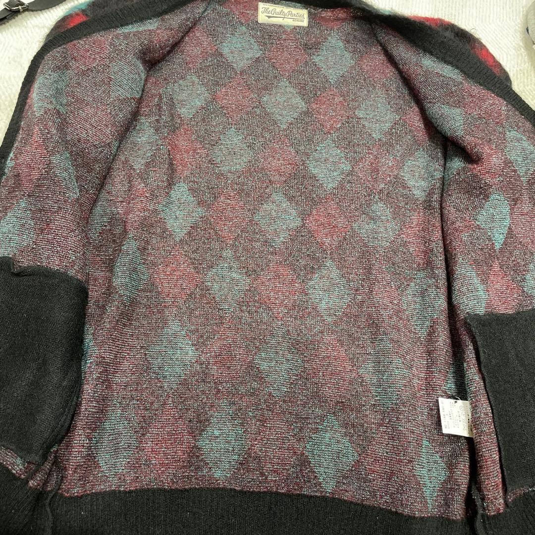 WACKO MARIA ワコマリア　モヘアカーディガン　ダイヤモンド柄