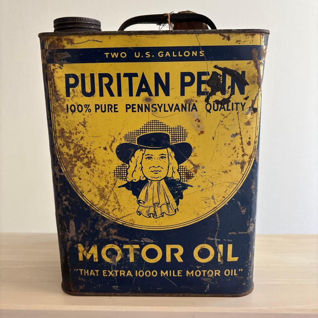 希少ビッグサイズ　VINTAGE PURITAN PENN オイル缶アンティーク