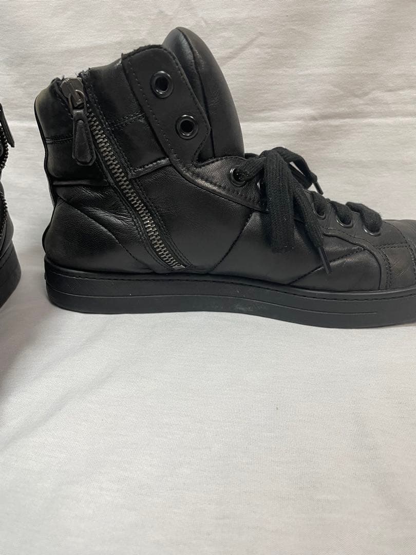 2D106 PRADA スポーツ ハイカット スニーカー ６(26.0cm相当)