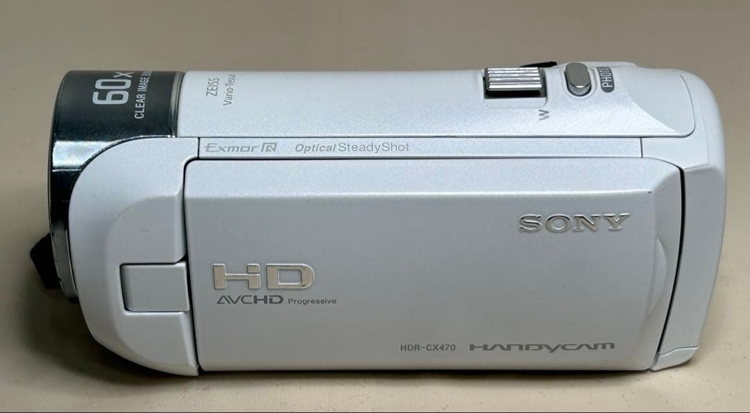 SONY HDR-CX470 ホワイト バッテリー3個付属・充電器・説明書つき