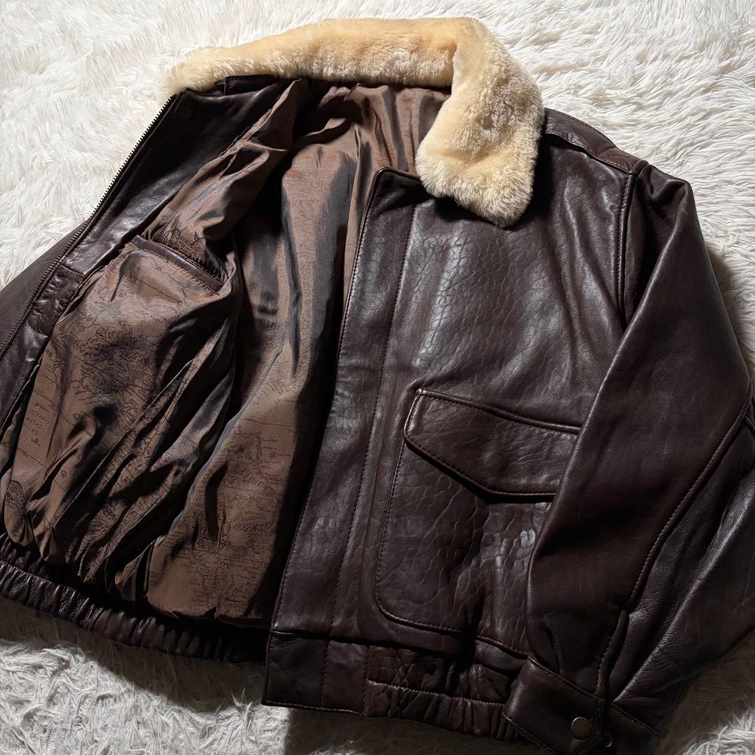 【雰囲気抜群】VINTAGE フライトジャケット　 G-1 羊革　裏地