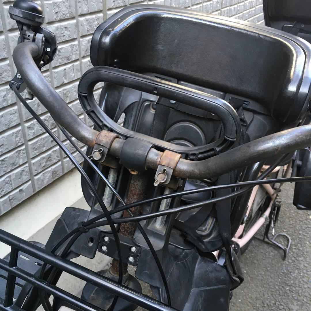 ピンク 電動アシスト自転車 チャイルドシート2つ付き ヤマハ