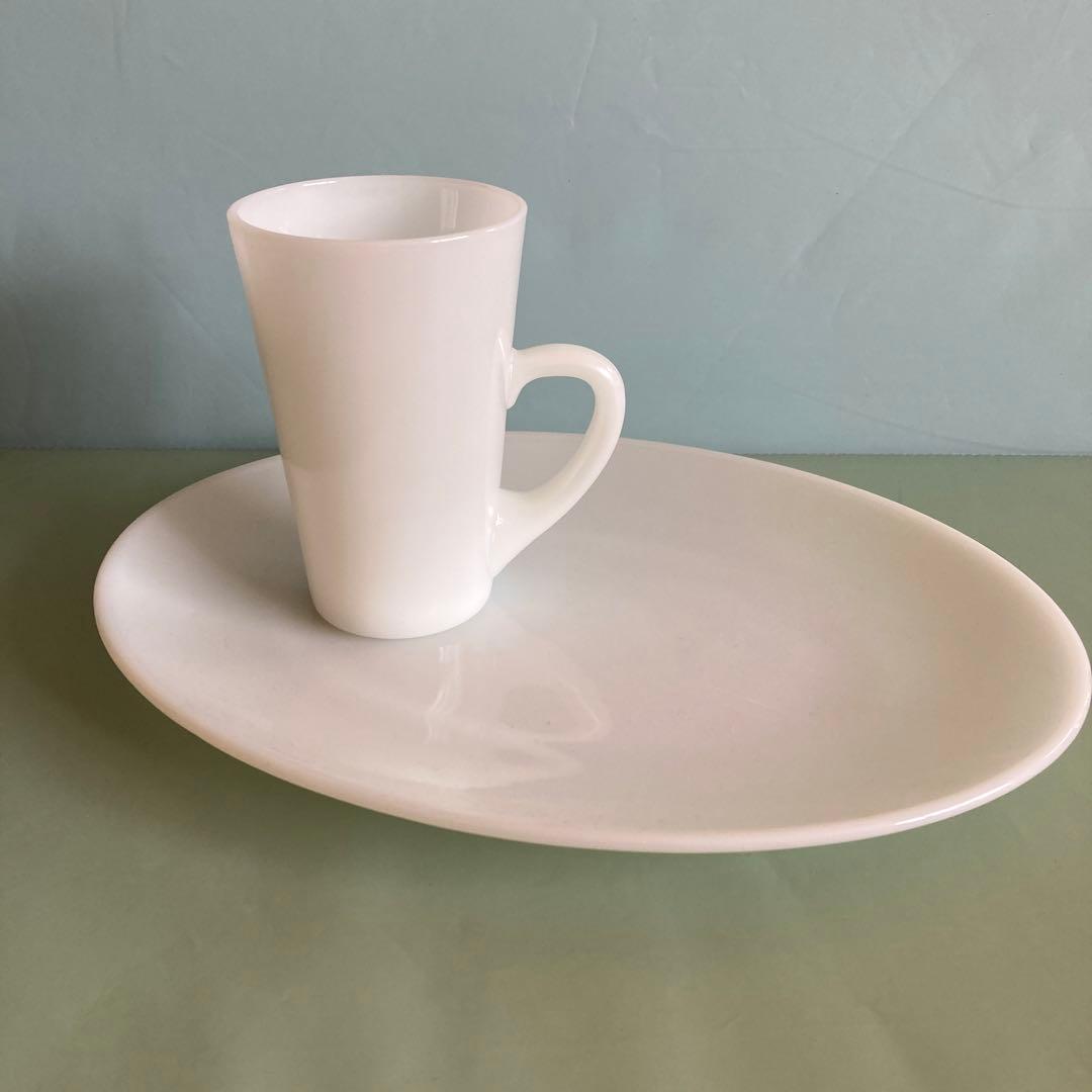 ファイヤーキング ホワイト パティオ オーバルプラッター ＆ パティオマグセット