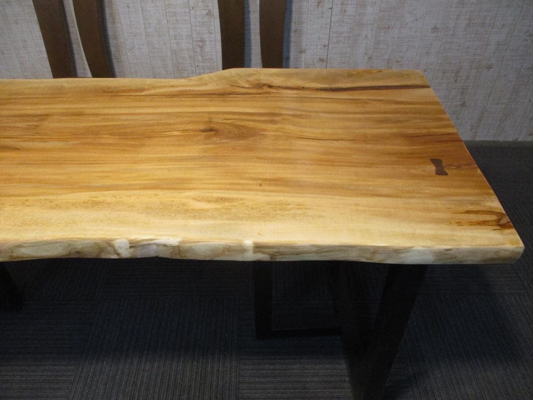 ＃1625■　栃　トチ　テーブル　ローテーブル　ダイニング　座卓　一枚板　天板