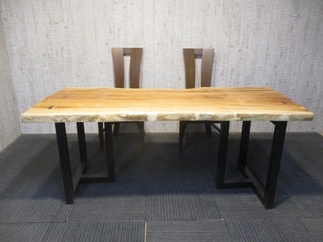 ＃1625■　栃　トチ　テーブル　ローテーブル　ダイニング　座卓　一枚板　天板