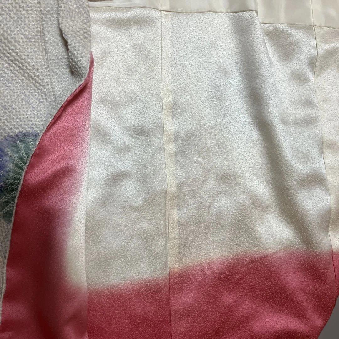 藤娘きぬたや　正絹　四つ身着物