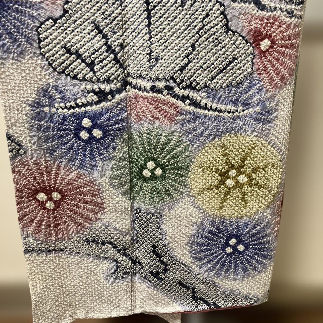 藤娘きぬたや　正絹　四つ身着物