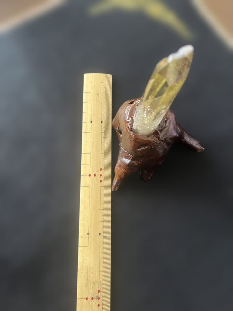 天然石シトリンポイント置物